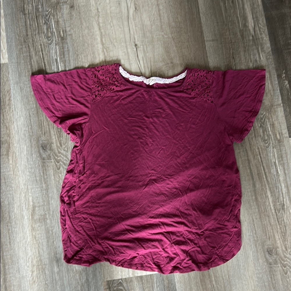 Rewind Burgundy Lace Blouse